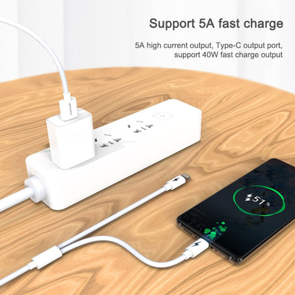 awei CL-79 2 in 1 1.2m USB to 8 Pin + USB-C / Type-C Multi Charging Cable