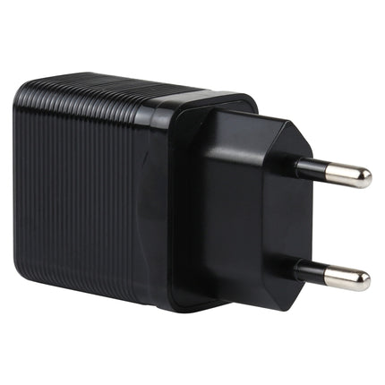 LZ-728 2 in 1 18W QC 3.0 USB Interface Travel Charger + USB to 8 Pin Data Cable Set, EU Plug, Cable Length: 1m, with 8 Pin Cable