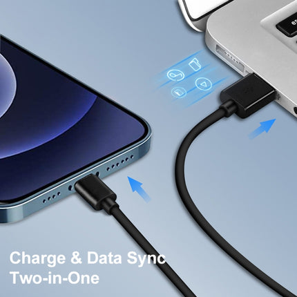 LZ-728 2 in 1 18W QC 3.0 USB Interface Travel Charger + USB to 8 Pin Data Cable Set, EU Plug, Cable Length: 1m, with 8 Pin Cable