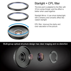 APEXEL APL-HB10X Macro Lens Telephoto Clip + Star Light Filter + CPL Phone Lens Kit, APL-HB10X