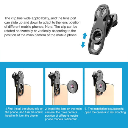 APEXEL APL-HB10X Macro Lens Telephoto Clip + Star Light Filter + CPL Phone Lens Kit, APL-HB10X