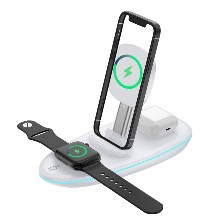 V9 3 in 1 Retractable Folding Multi-function Magnetic Wireless Charging Base for Phones & Apple Watch Series & AirPods