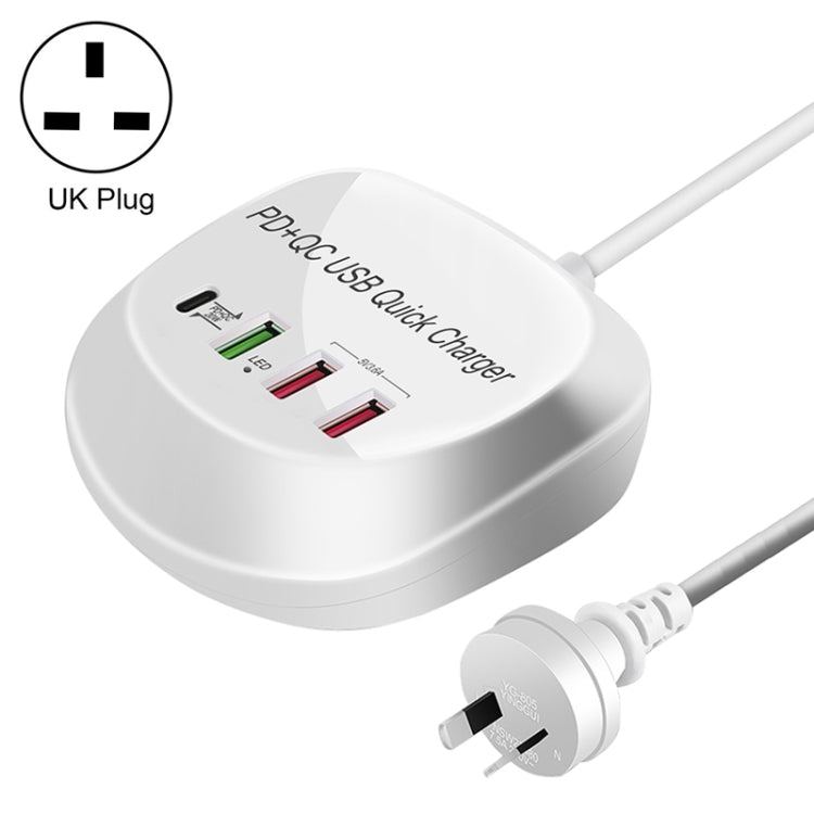 WLX-T3P 4 In 1 PD + QC Multi-function Smart Fast Charging USB Charger, WLX-T3P AU Plug, WLX-T3P EU Plug, WLX-T3P UK Plug, WLX-T3P US Plug