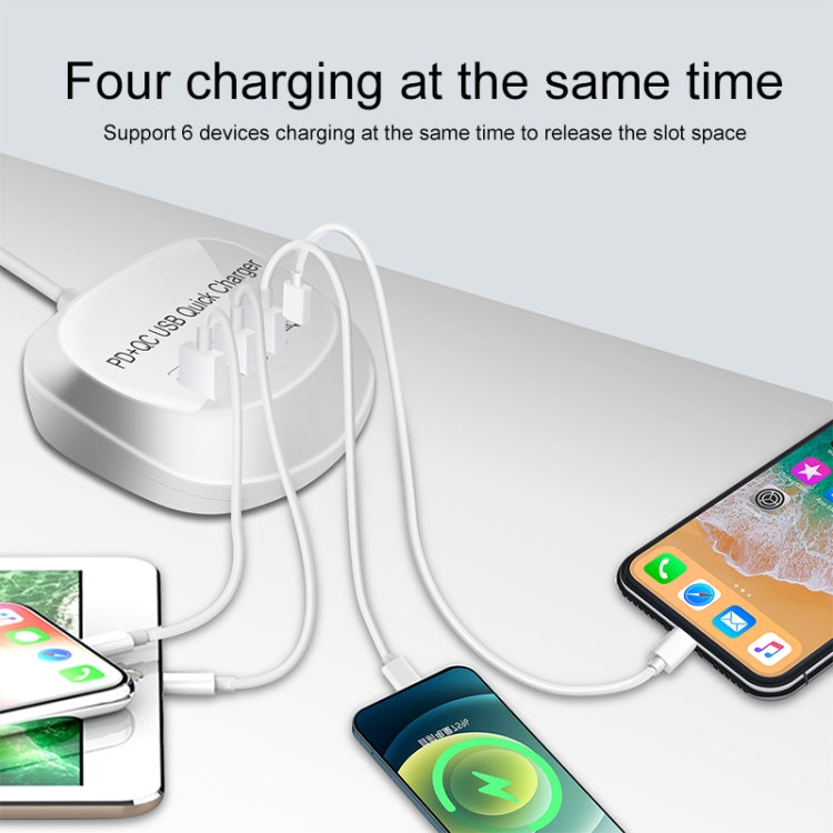 WLX-T3P 4 In 1 PD + QC Multi-function Smart Fast Charging USB Charger, WLX-T3P AU Plug, WLX-T3P EU Plug, WLX-T3P UK Plug, WLX-T3P US Plug