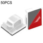50 PCS / Red and Grey / White