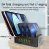 YFY-A54 100W USB + Type-C 5-Ports Smart Charging Station with Phone & Tablet Stand, US Plug, YFY-A54