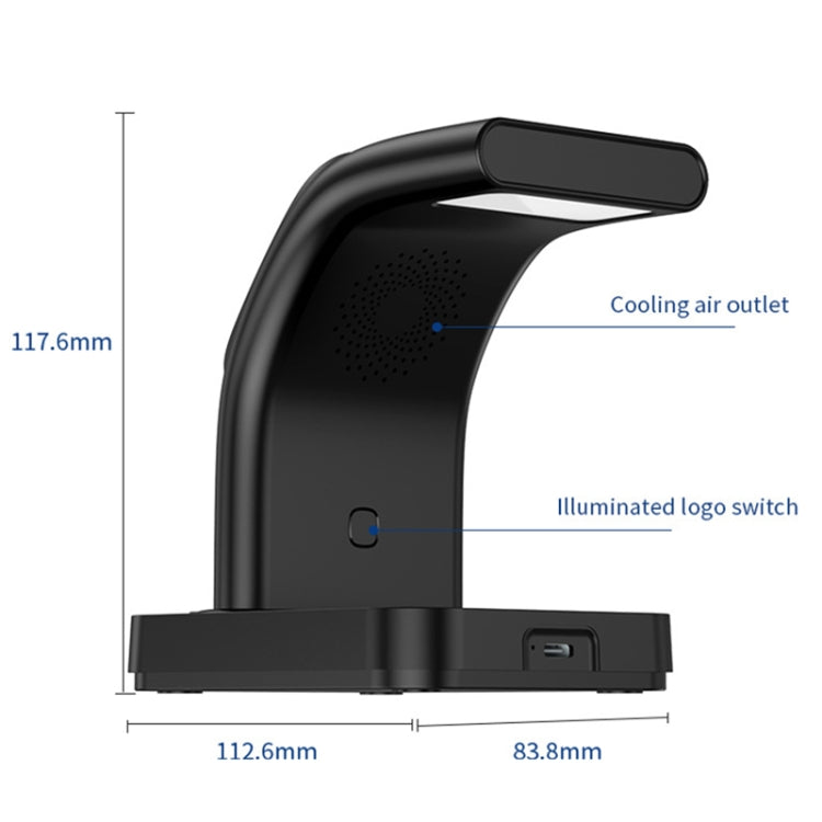 YP-HY05 15W 5 in 1 Magnetic Multifunctional Wireless Charger with Clock, 5 in 1