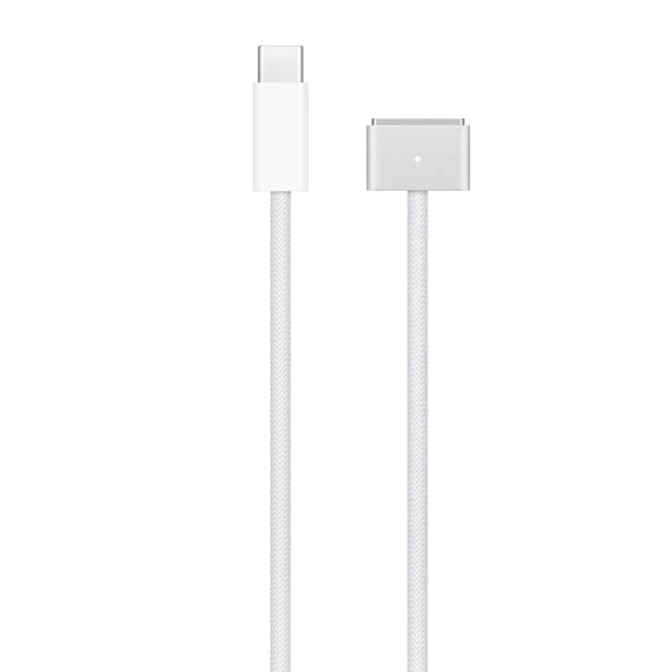 USB-C / Type-C to Magsafe 3 Braided Fast Charging Data Cable, Length: 2m, Blue, White