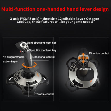 PXN PXN-2113 PC Game Imitate Flight Controller Flying Rocker, PXN PXN-2113