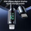 Mutural Li-CC001 1.2m PD20W Digital Display USB-C / Type-C to 8 Pin Charging Data Cable, Type-C to 8 Pin