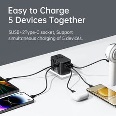 ROCK T62 35.5W Global Travel Multifunctional Plug PD Charger Power Adapter, T62