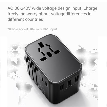 ROCK T62 35.5W Global Travel Multifunctional Plug PD Charger Power Adapter, T62