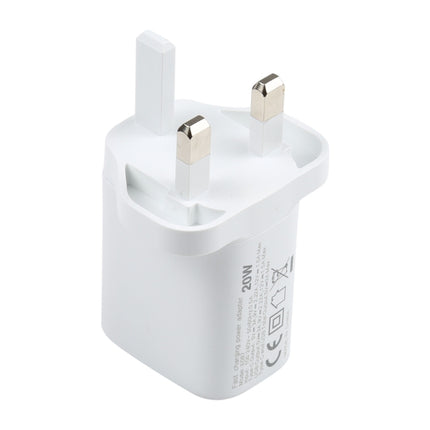 E087 20W USB-C / Type-C + USB Ports Fast Charging Travel Charger, UK Plug, UK Plug