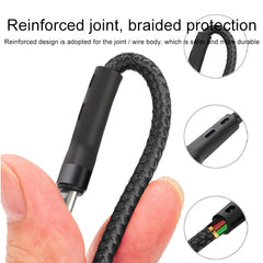 100W 6A Type-C to 8 Pin+Type-C+Micro USB Charging Data Cable, 1.3m