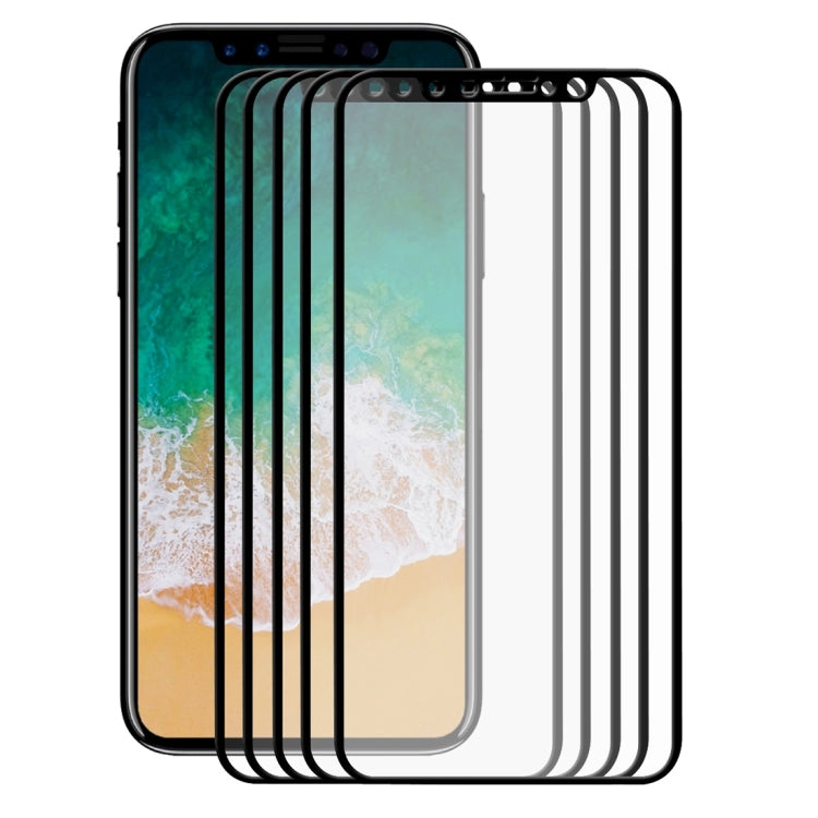 For iPhone X 5pcs ENKAY Hat-Prince 0.26mm 9H Surface Hardness 2.5D Explosion-proof Full Screen Tempered Glass Screen Film, For X 2.5D (5 PCS), For X 2.5D