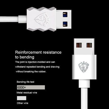 Lenyes LC701 1.5m 2.4A Output USB to 8 Pin PVC Data Sync Fast Charging Cable, 1.5m 8 Pin