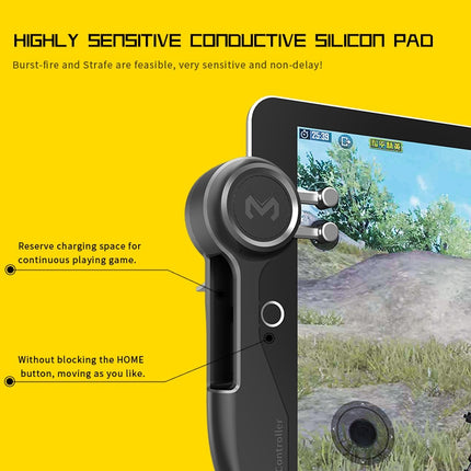 MeMo AKpad6K Snap-on Six Finger Linkage Trigger Imitation Shooting Game Controller for Tablet PC, One Pair, Six Finger Linkage