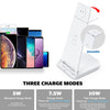 10W 3 in 1 QC 3.0  Vertical Multi-function Wireless Charger with Stand Function, Suitable for Mobile Phones / Apple Watch / AirPods