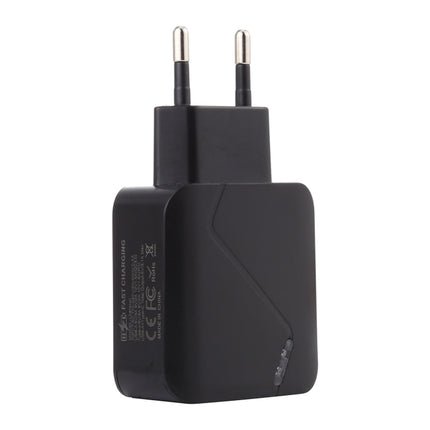 LZ-819A+C QC3.0 USB + PD 18W USB-C / Type-C Interfaces Travel Charger with Indicator Light, EU Plug, EU Plug