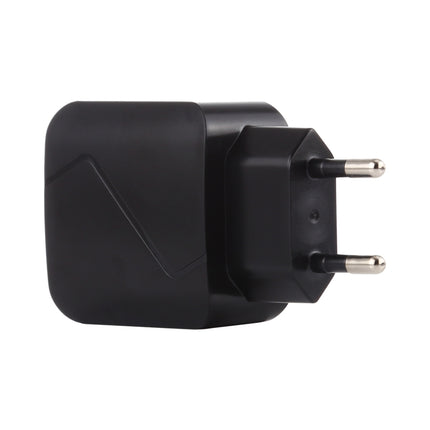 LZ-819A+C QC3.0 USB + PD 18W USB-C / Type-C Interfaces Travel Charger with Indicator Light, EU Plug, EU Plug