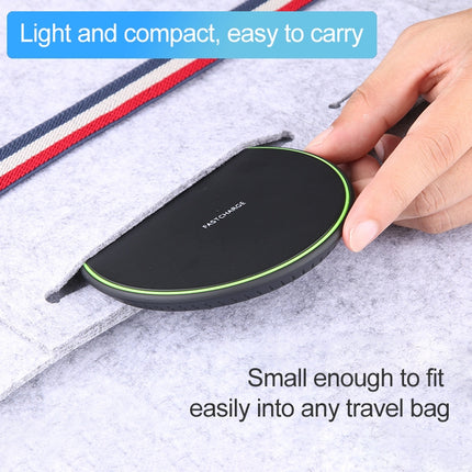 KD-1 Ultra-thin 10W Normal Charging Wireless Charger, Normal Charging, Black, Normal Charging, White