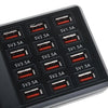 W-858 12A 12 Ports USB Fast Charging Dock Desktop Smart Charger AC100-240V, AU Plug, AU Plug