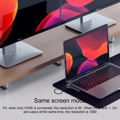 11 in 1 RJ45 + 87W PD + SD/TF + USBx3+ HDMI + VGA + 3.5mm AUX to Type-C HUB Adapter, 11 in 1