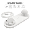 HQ-UD11 10W 4 in 1 Mobile Phone Fast Wireless Charger with Mushroom LED Light & Phone Holder, Length: 1.2m