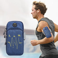 Universal 6.2 inch or Under Phone Zipper Double Bag Multi-functional Sport Arm Case with Earphone Hole