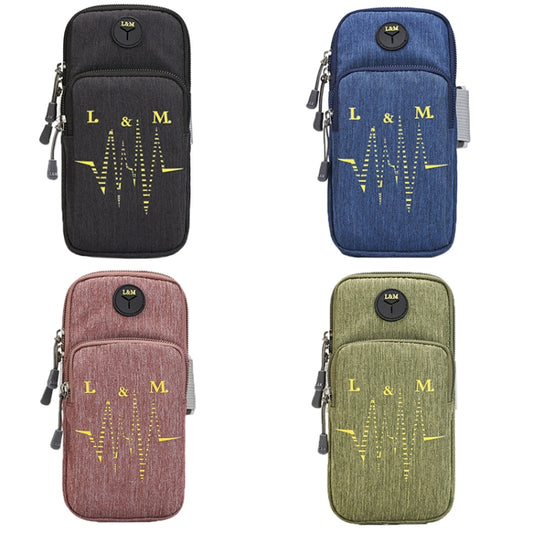 Universal 6.2 inch or Under Phone Zipper Double Bag Multi-functional Sport Arm Case with Earphone Hole