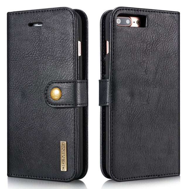 DG.MING for iPhone 8 Plus & iPhone 7 Plus Crazy Horse Texture Horizontal Flip Detachable Magnetic Protective Case with Holder & Card Slots & Wallet, iPhone 8P & 7P