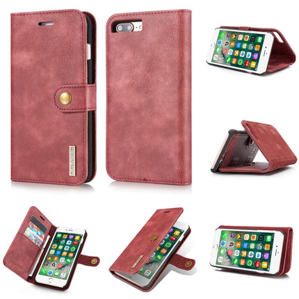 DG.MING for iPhone 8 Plus & iPhone 7 Plus Crazy Horse Texture Horizontal Flip Detachable Magnetic Protective Case with Holder & Card Slots & Wallet, iPhone 8P & 7P