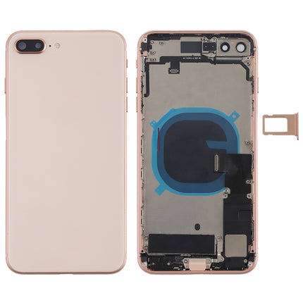 Battery Back Cover Assembly with Side Keys & Vibrator & Speaker Ringer Buzzer & Power Button + Volume Button Flex Cable & Card Tray for iPhone 8 Plus, For iPhone 8 Plus, For iPhone 8 Plus (Full Assembly)