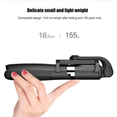 2 in 1 Foldable Bluetooth Shutter Remote Selfie Stick Tripod for iPhone and Android Phones