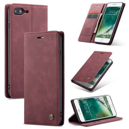 CaseMe-013 Multifunctional Retro Frosted Horizontal Flip Leather Case for iPhone 7 Plus / 8 Plus, with Card Slot & Holder & Wallet
