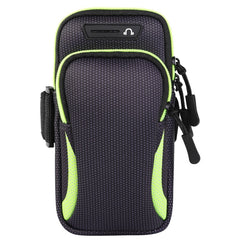 Multi-functional Universal Double Layer Zipper Sport Arm Case Phone Bag with Earphone Hole for 6.6 Inch or Below Smartphones