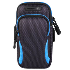 Multi-functional Universal Double Layer Zipper Sport Arm Case Phone Bag with Earphone Hole for 6.6 Inch or Below Smartphones