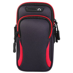 Multi-functional Universal Double Layer Zipper Sport Arm Case Phone Bag with Earphone Hole for 6.6 Inch or Below Smartphones