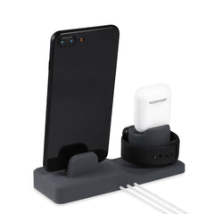 3 in 1 Silicone Charging Dock for AirPods Pro & Apple Watch & iPhone, with Bracket Funtcion