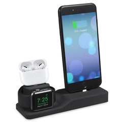 3 in 1 Silicone Charging Dock for AirPods Pro & Apple Watch & iPhone, with Bracket Funtcion