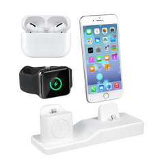 3 in 1 Silicone Charging Dock for AirPods Pro & Apple Watch & iPhone, with Bracket Funtcion