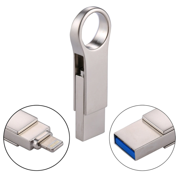 RQW-10D 2 in 1 USB 2.0 & 8 Pin 128GB Flash Drive, RQW-10D