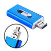 RQW-02 3 in 1 USB 2.0 & 8 Pin & Micro USB 32GB Flash Drive, RQW-02 Blue