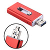 RQW-02 3 in 1 USB 2.0 & 8 Pin & Micro USB 64GB Flash Drive, RQW-02 Red