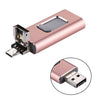 easyflash RQW-01B 3 in 1 USB 2.0 & 8 Pin & Micro USB 32GB Flash Drive, RQW-01B Rose Gold