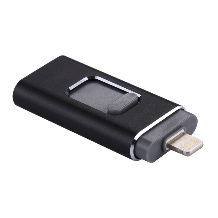 easyflash RQW-01B 3 in 1 USB 2.0 & 8 Pin & Micro USB 64GB Flash Drive, RQW-01B Black