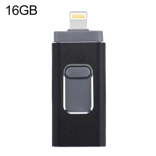 easyflash RQW-01B 3 in 1 USB 2.0 & 8 Pin & Micro USB 16GB Flash Drive, RQW-01B Black, RQW-01B Gold, RQW-01B Rose Gold, RQW-01B Silver