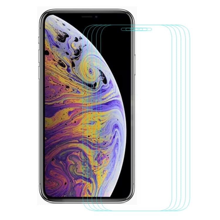 For iPhone 11 Pro Max / XS Max 5pcs ENKAY Hat-Prince 0.26mm 9H 2.5D Tempered Glass Film, For XS Max (5 PCS)