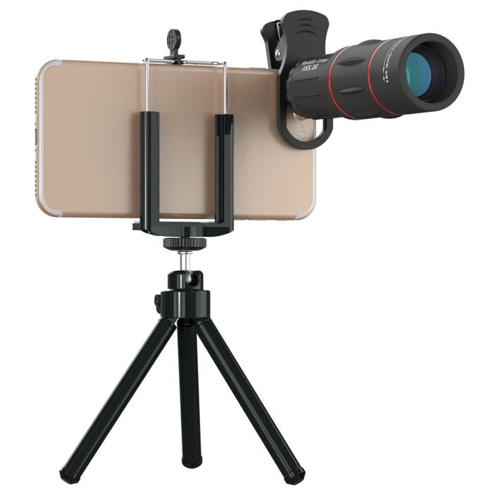 3 in 1 Universal 18X Telephoto Lens + Tripod Mount + Mobile Phone Clip