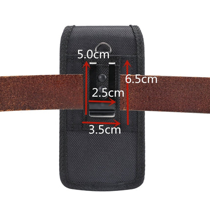 6.3 inch Universal Vertical Nylon Fabric Waist Bag  for iPhone XS Max,  Galaxy S10+, Huawei Mate 20